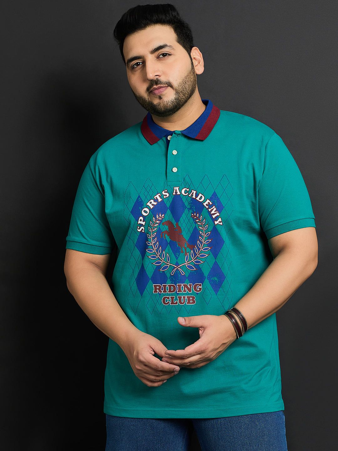 Men Plus Size Guilin Printed Polo Tshirt - 6XL