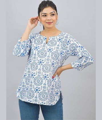 QuaClo Women's Cotton Tunic ( Blue )