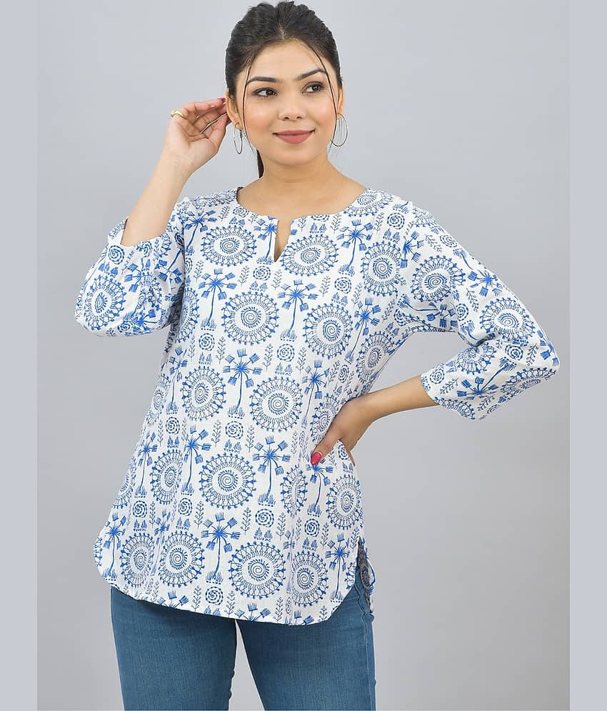 QuaClo Women's Cotton Tunic ( Blue )