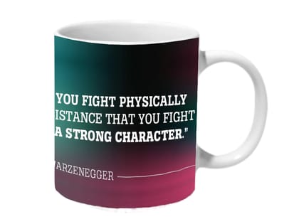 Multicolor A Strong Character Arnold Schwarzenegger Ceramic Mug