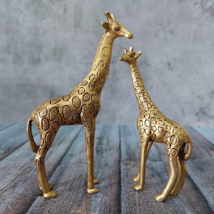 Brass Giraffe Set of Two - 9 inch Height | Artistic Safari Decor