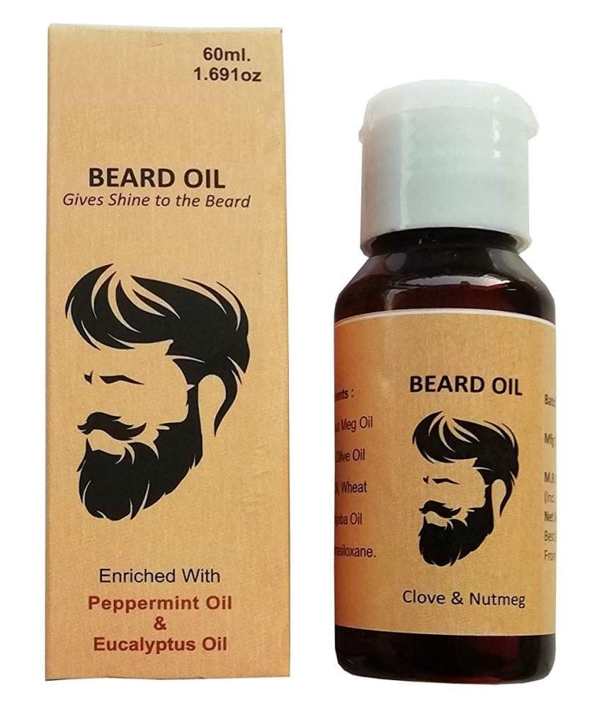 Elecsera 100% Natural Beard Growth Oil- For Stimulating fast Beard Growth Hair Oil (60 ml) - Beard Care and Tools | Buy online on ZillyBuy