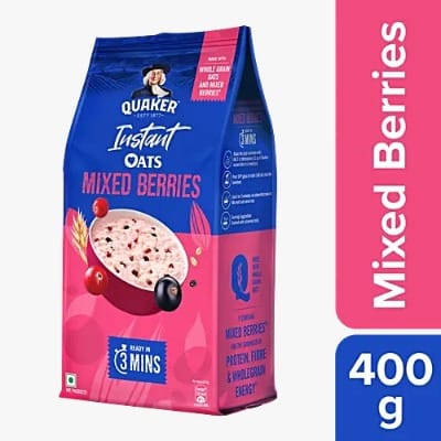 Quaker 2 hrs Quaker Instant Oats - Mixed Berries, 400 g