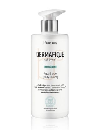 Dermafique Aqua Surge Body Lotion for Winters – 300ml | Protects Against UV Action | 10x Vitamin E Benefits, Glycerine, Shea Butter| Repairs Skin Cell Damage | Dermatologist Tested on Indian Skin Dermafique Aqua Surge Body Lotion for Winters – 300ml | Pr