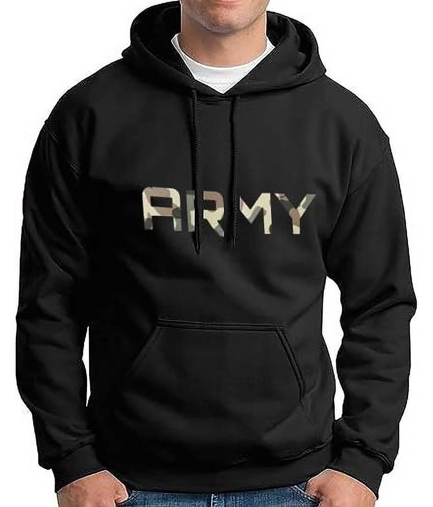 code yellow Fleece Hooded Men's Sweatshirt - Black ( Pack of 1 )