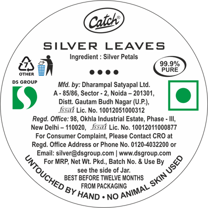Catch Silver Leaves Bottle || Silver Petals Bottle || 0.32 Grams
