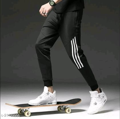 Comfy Voguish Polyester Men's Track Pants-S-28 / White