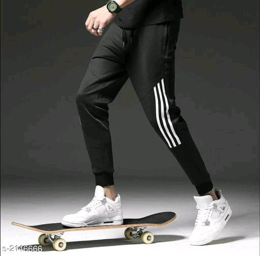 Comfy Voguish Polyester Men's Track Pants-S-28 / White