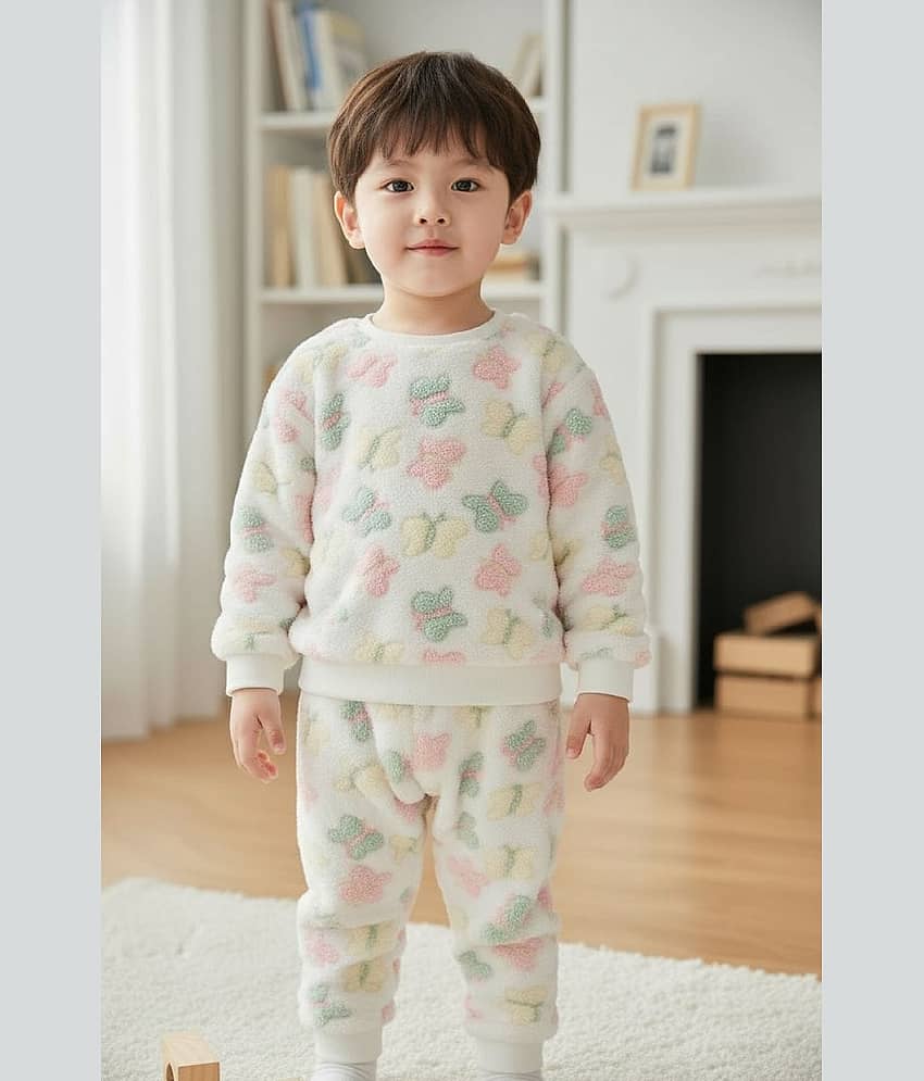 Mullick the designer Pack of 1 Boys Woollen Blend Sweater ( White )