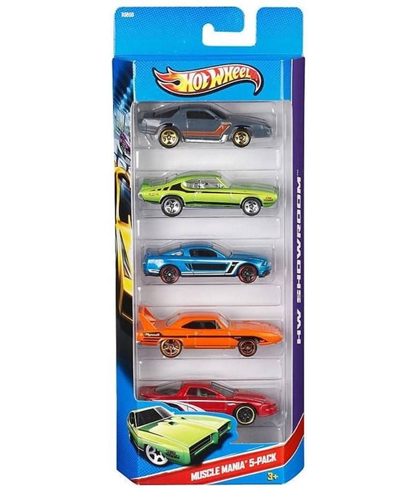 HOT WHEEL DIE CAST 5 CARS SET - ASSORTED MIX MODELS