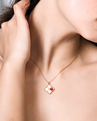 Colourful Pallete Necklace-18k Gold Plated