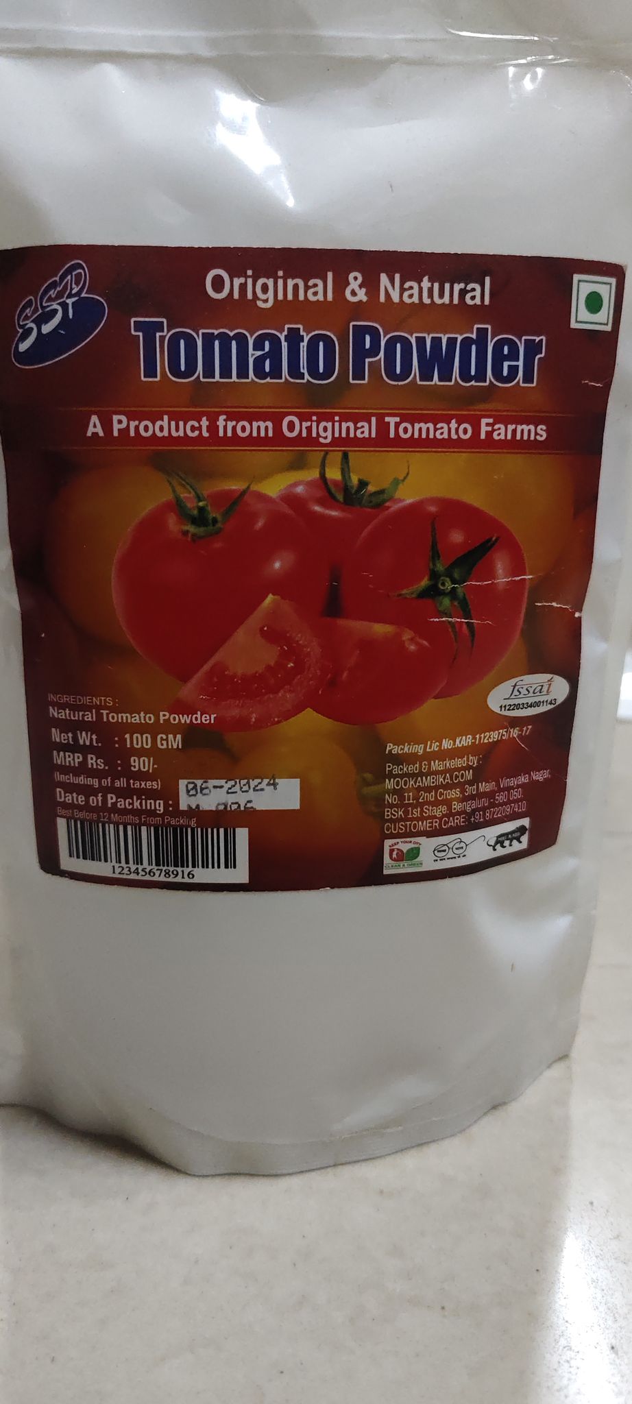 Tomato powder original and natural