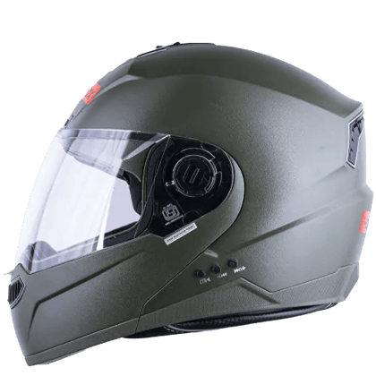 N2 Air Dashing Green Smart Bluetooth Flip-up Single Visor Helmet Battle Green M-58