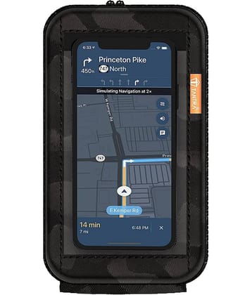 Tantra Mobile Holder for Scooty Scooter Phone Pouch for Activa Jupiter Pleasure Ntorq Access Ather Ola S1 (Latest and Premium) (7 Inches) Bike Mobile Holder(Black Color)