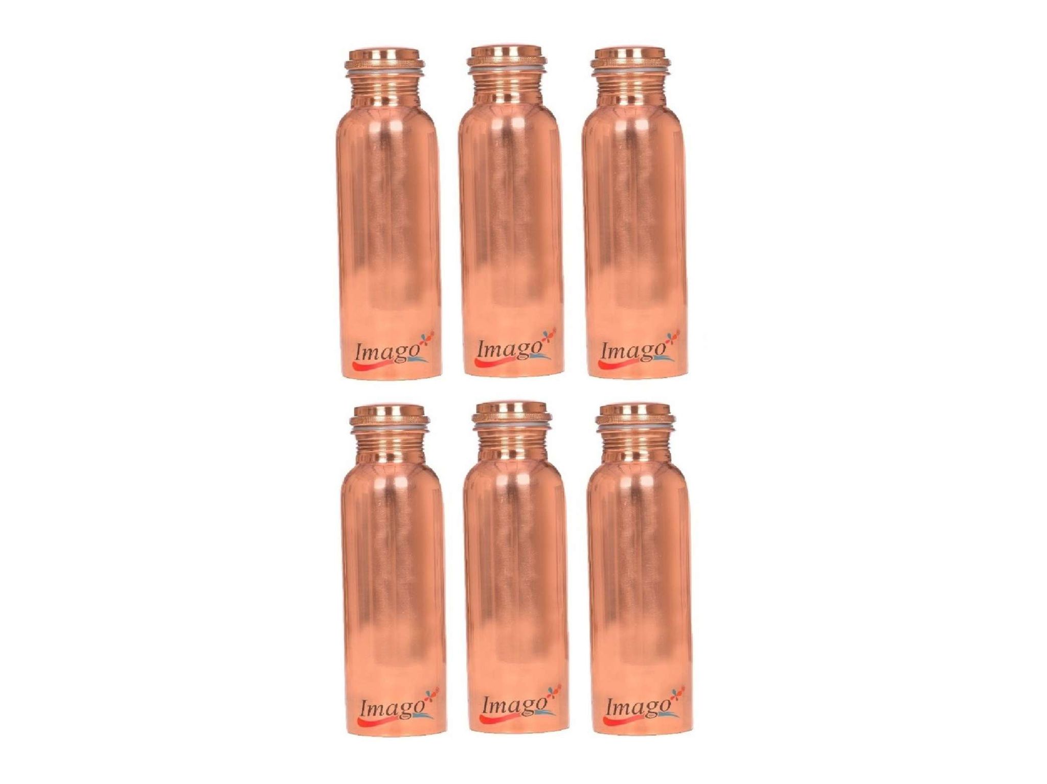 Imago Plain Copper Bottle 1L (Pack of 6)