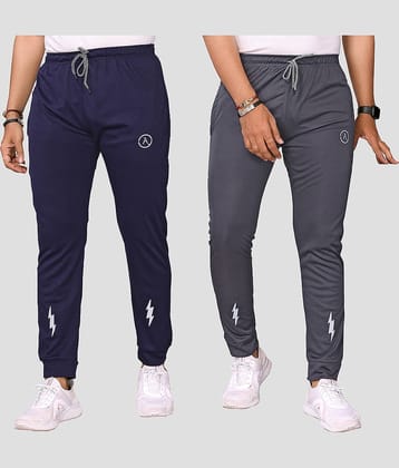 Anand Multicolor Lycra Men's Joggers ( Pack of 2 )