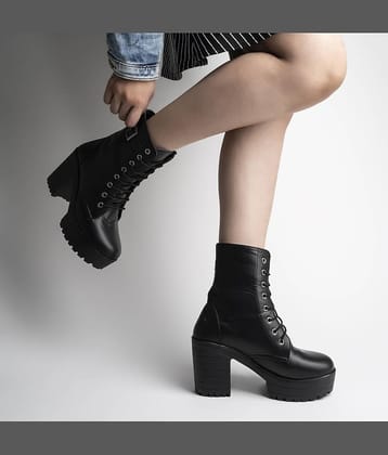 Shoetopia - Black Women's Ankle Length Boots