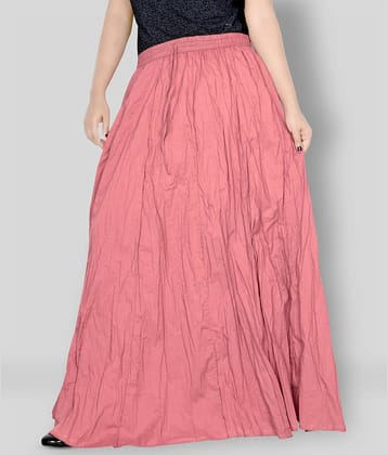 Sttoffa - Pink Cotton Women's Broomstick Skirt ( Pack of 1 )
