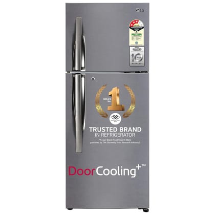 LG 242 L 3 Star Smart Inverter Frost-Free Double Door Refrigerator (GL-I292RPZX, Shiny Steel, Door Cooling+) Shiny Steel