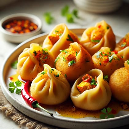 VEG KURKURE MOMOS (10 PCS)