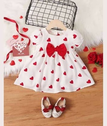 CUTEVIBE Pack of 1 Baby Girls Rayon Dress ( White )