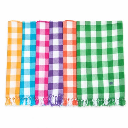 Happy Squares Towels ( Pack of 6 ) Happy Squares Towels ( Pack of 6 )