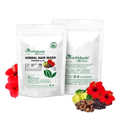 Kerala Naturals Ayur thali - Herbal Hair wash Powder 200 gm ( 100 gm x 2 Packs ) (Size - 200gm) by Kerala Naturals