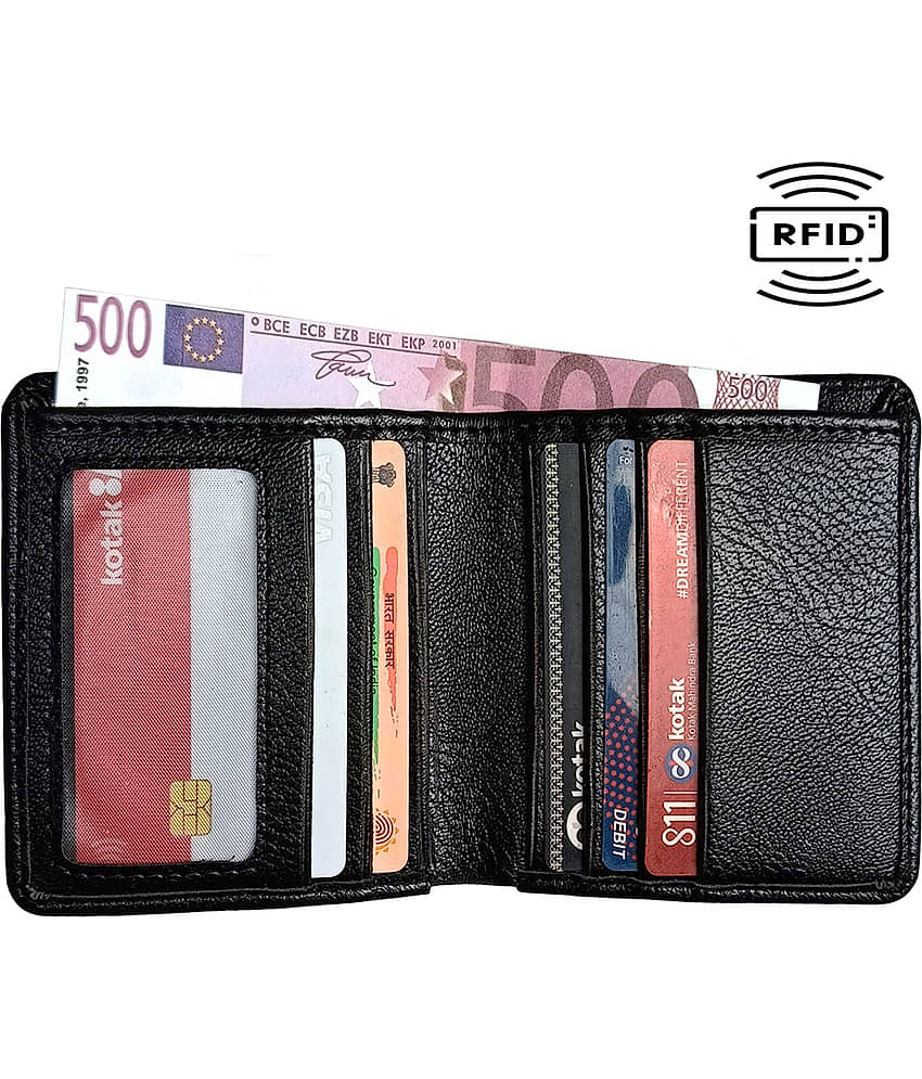 Wingers Faux Leather Solid Men's RFID Wallet With 5 Slots For Card ( Black , Pack of 1 )