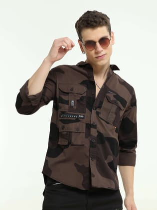ETLS/72 Camo Cargo brown shirt-S