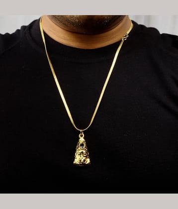 THMT-Gold Hanuman Pendant with Chain Religious Jewellery For Unisex