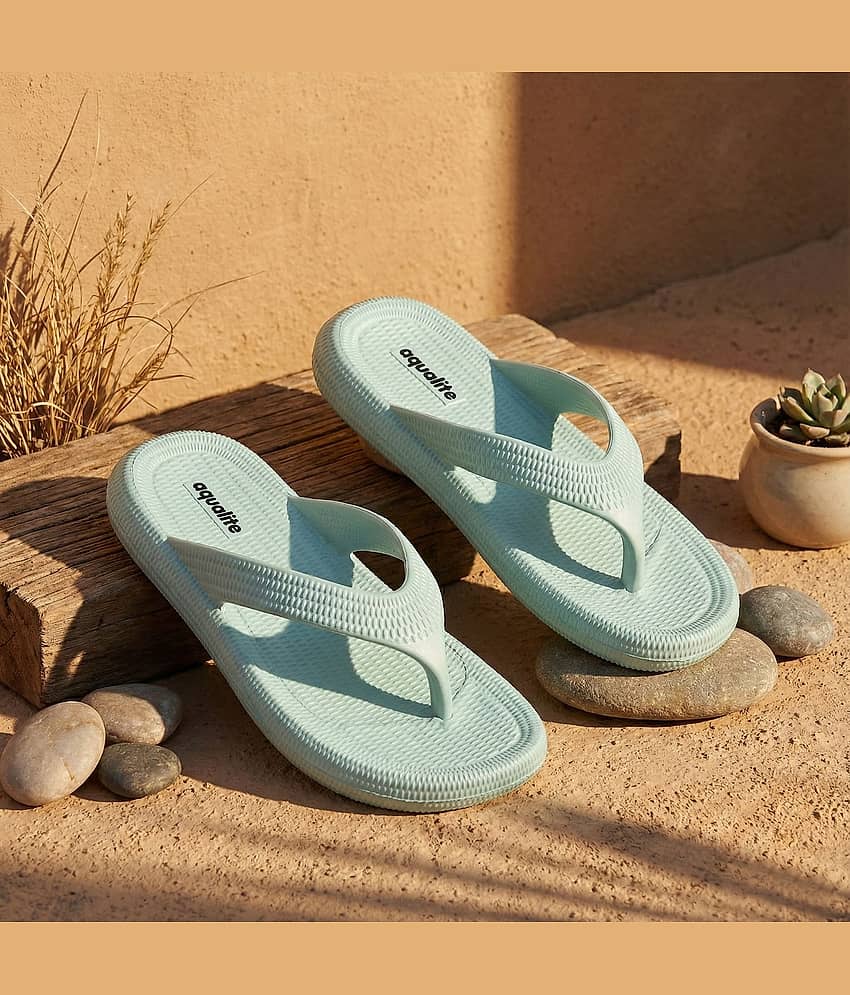 Aqualite Green Women's Thong Flip Flop