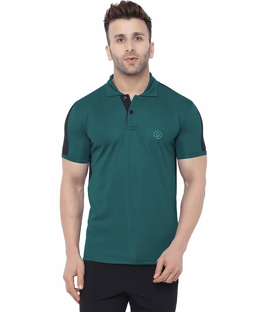 Chkokko - Polyester Regular Fit Green Men's Sports Polo T-Shirt ( Pack of 1 )