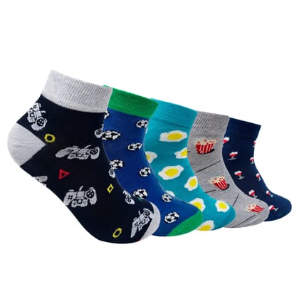 Ankle Set 5 Socks For Men - Happy Feet Club