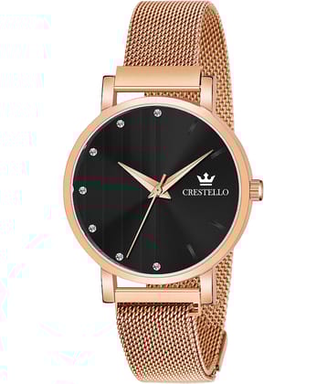 Crestello - Rose Gold Metal Analog Womens Watch