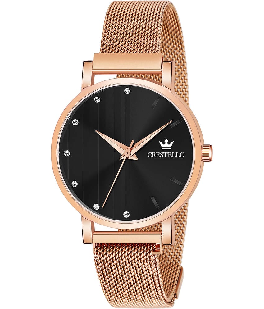 Crestello - Rose Gold Metal Analog Womens Watch