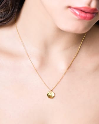 Hammered Coin Necklace-A