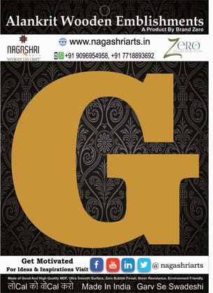 Brand Zero Alphabets, Numbers, Monograms - Upper Case G - CLBBT Font - Select Your Preference