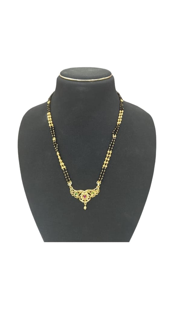 Gold Plated Traditional Indian Mangalsutra Necklace for Women