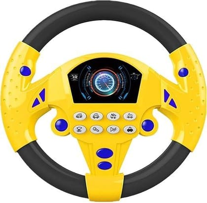 Kids Driving Steering Wheel, Funny Driving Wheel with Music, Interactive, Multi-Color