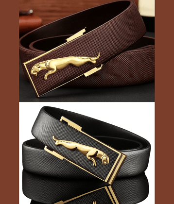 BAYEMA - Multicolor Synthetic Men's Formal Belt ( Pack of 2 )