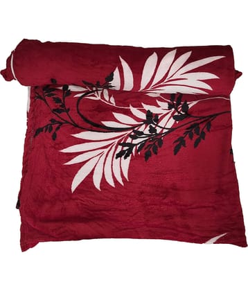 Welhouse Mink Floral Single Bed Blanket ( 270 cm x 150 cm ) - Multicolor ( Pack of 1 )