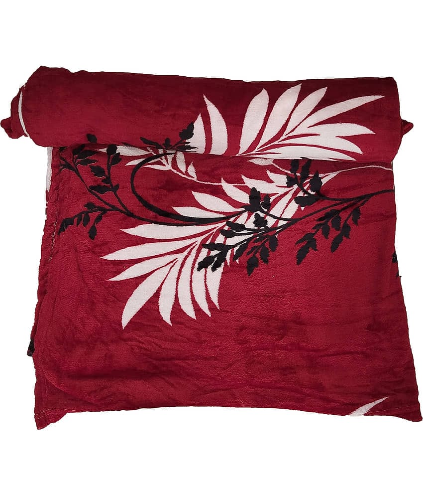 Welhouse Mink Floral Single Bed Blanket ( 270 cm x 150 cm ) - Multicolor ( Pack of 1 )