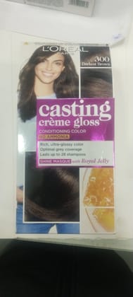L'oreal 300 Darkest brown Casting cream gloss conditioner color no ammonia 