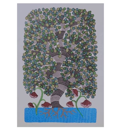 Handcrafted Gond Painting – Tree of Life | Traditional Tribal Art Handcrafted Gond Painting – Tree of Life | Traditional Tribal Art