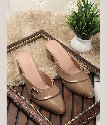 Aroom Tan Women's Mules Heels