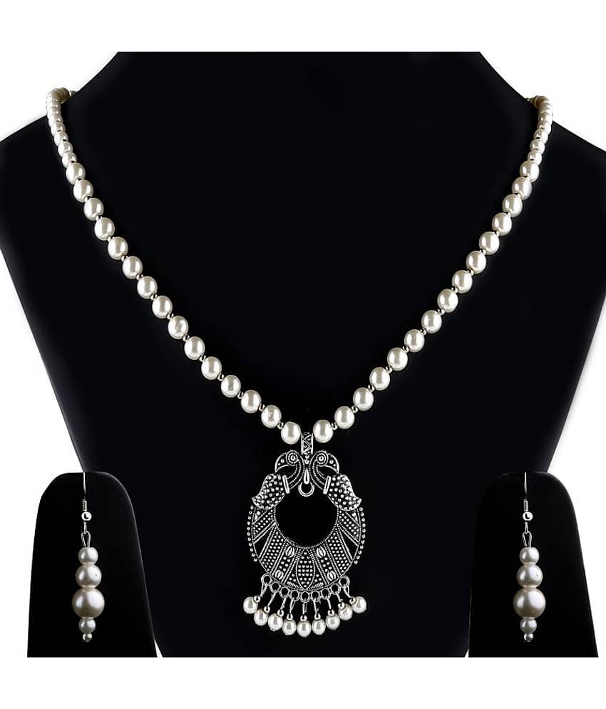 Silver Shine Alloy Silver Contemporary Contemporary/Fashion Antique Necklaces Set