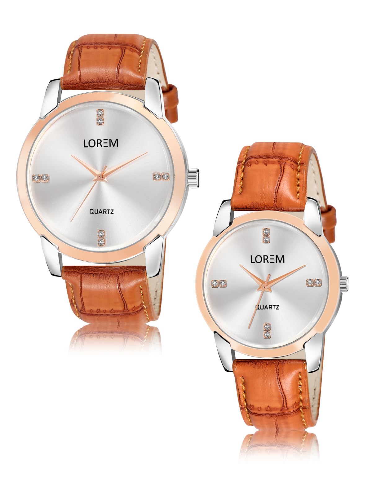 Silver Stylish Dial Analog Watch for Lovely Couple LR97-LR344