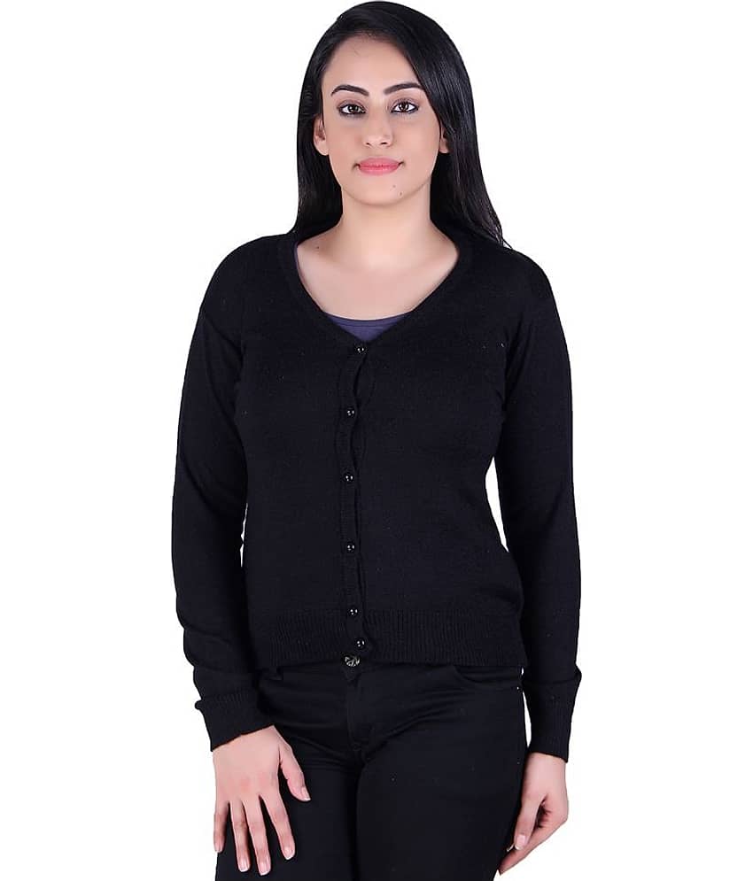 Ogarti Acrylic Black Cardigans Dress