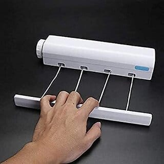Cloth Hanging Rope Retractable | extendable Clothes line | Laundry Dry Rope | wall Mounted Balcony Hanger | Automatic Retractable Clothesline |