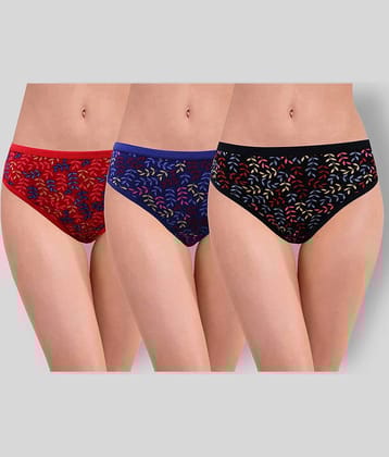 RC. ROYAL CLASS Pack of 3 Cotton Printed Women's Hipsters ( Multi Color )